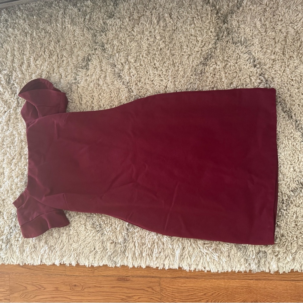 Elegant Burgundy Dress